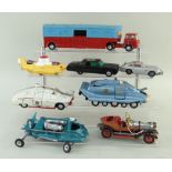 ASSORTED DIECAST TOYS, including Corgi Beatles Yellow Submarine, Corgi 007 James Bond Aston Martin