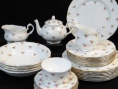 MATCHED DUCHESS BONE CHINA TEA & DINNER SERVICE FOR NINE, comprising teapot, two milk jugs, slops