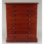 EIGHT DRAWER COLLECTORS CABINET OF VICTORIAN BUTTERFLIES, glazed drawers Condition: mostly poor,