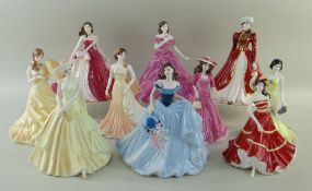 TEN COALPORT FIGURINES, comprising:- Merry Christmas 2008 Ladies of Fashion - Jessica Classic