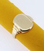 18CT GOLD SIGNET RING (shank cut), 5.9gms