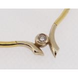 18CT GOLD DIAMOND NECKLACE, the single illusion set diamond weighing 0.15cts (visual estimate), 19.