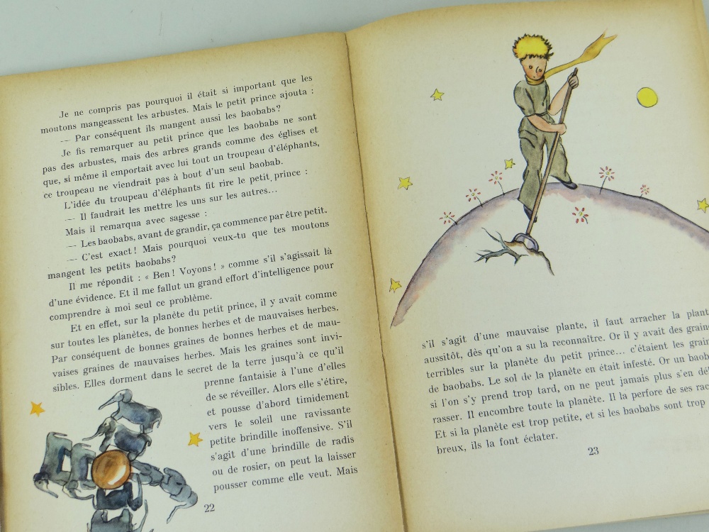 DE SAINT-EXUPERY (ANTOINE) 'Le Petit Prince', copyright text and illustration by Libraire - Image 3 of 6