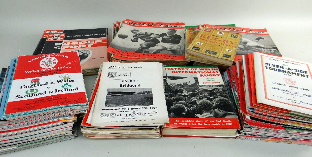 BOX OF RUGBY PUBLICATIONS & PROGRAMS including 1960s 'Rugger Sport' and 'Rugby World', International - Image 2 of 2