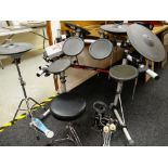 YAMAHA DTXPRESS III ELECTRONIC DRUM KIT, three drums pads, three cymbal pads, high hat cymbal pad