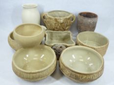 HILLSTONIA, HARTROX, LOVATTS & OTHER STONEWARE POTTERY PLANTERS & VASES