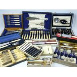 ELECTROPLATED CUTLERY, BOXED - a large parcel, many samples little or never used