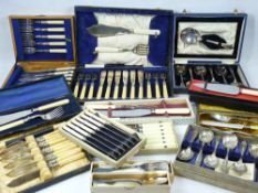 ELECTROPLATED CUTLERY, BOXED - a large parcel, many samples little or never used