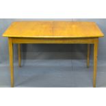 MID-CENTURY TEAK EXTENDING DINING TABLE by Sutcliffe of Todmorden - 77cms H, 127cms L, 90cms W