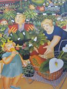 BERYL COOK signed limited edition print (818/850) depicting a family in a garden centre, published