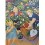 BERYL COOK signed limited edition print (818/850) depicting a family in a garden centre, published