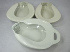 SHELLEY, GRIMWADES, MAW LONDON SLIPPER BED & DOUCHE PANS (3)