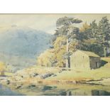 MIXED PICTURES & PRINTS (4) - W HEATON COOPER - 'Grasmere's Island Morning Sun', 17 x 24cms, TINA