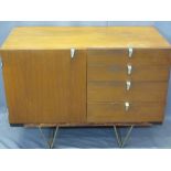 MID-CENTURY STAG S RANGE SIDEBOARD by John & Sylvia Reid - compact form with single cupboard door