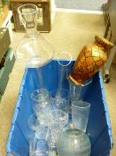 CUT & OTHER GLASSWARE VASES
