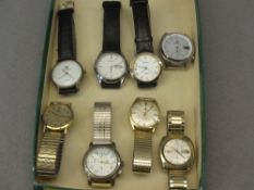 GENTLEMAN'S WRISTWATCHES GROUP (8) - two Seiko calendar wristwatches, gold plated Lorus along with