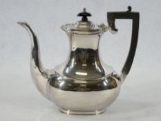 SHEFFIELD SILVER COFFEE POT - 1966, maker E P & Co, 19 ozt, 22.5cms H