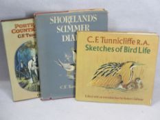 C F TUNNICLIFFE RA BOOKS to include Shorelands Summer Diary by C F Tunicliffe, published by