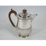 VICTORIAN HOT WATER POT - London 1877, 13.1 ozt, stamped to the base 'Dobson Piccadilly' with half