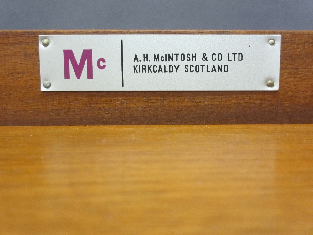 A H McINTOSH & CO SCOTLAND MID-CENTURY TEAK NEST OF THREE TABLES - the largest with swivel - Image 3 of 6