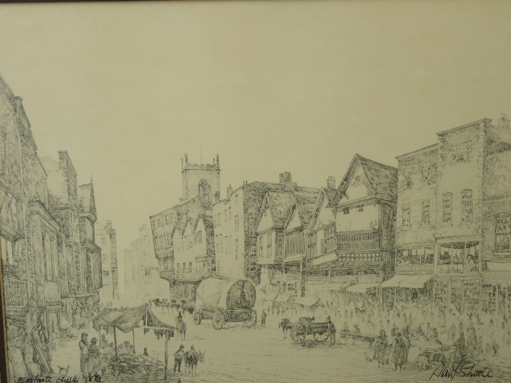 ALLAN STUTTLE framed prints (6) depicting Chester Street and other scenes, 56 x 74cms the largest - Image 3 of 6