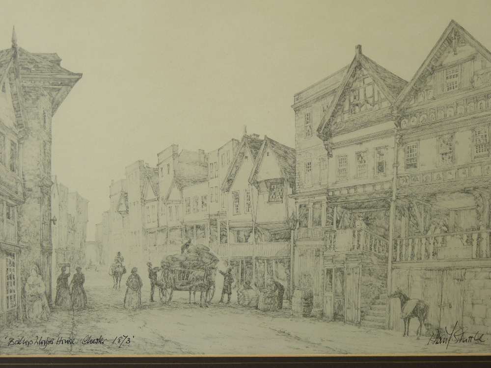 ALLAN STUTTLE framed prints (6) depicting Chester Street and other scenes, 56 x 74cms the largest - Image 2 of 6