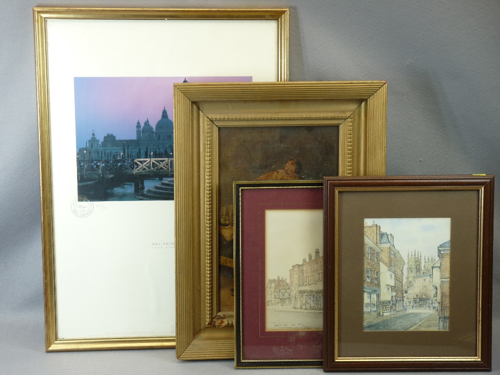 ALLAN STUTTLE framed prints (6) depicting Chester Street and other scenes, 56 x 74cms the largest - Image 5 of 6