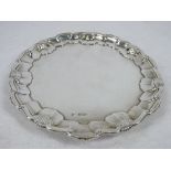 MAPPIN & WEBB CALLING CARD TRAY - Sheffield 1897, 9.4 ozt, 19.75cms diameter with raised shaped