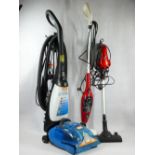 VAX UPRIGHT CARPET WASHER, Beldray steam cleaner with attachments along with a light weight