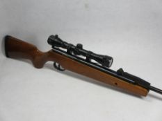 BRAND NEW REMINGTON EXPRESS COMPACT .22 CALIBRE AIR RIFLE WITH SIGHTS - 99cms overall L, cocks good,