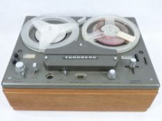 TANDBERG SERIES 15SL REEL TO REEL RECORDER/PLAYER with a quantity of mainly boxed tape reels