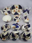 GAUDY WELSH TEA WARE, 30 PLUS PIECES - teapots with covers