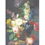 F VAN BALEN oil on canvas Still Life Study - Flowers in a Vase, 20th Century, signed lower right