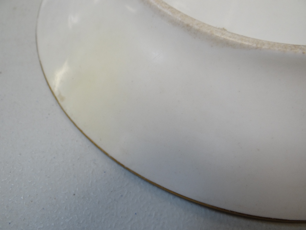 THREE ITEMS OF SWANSEA PORCELAIN (A/F) comprising oval dish decorated in enamels with chained - Image 8 of 20