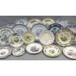 COLLECTION OF NINETEEN VARIOUS SWANSEA CAMBRIAN POTTERY PLATES (19) Comments: please view in