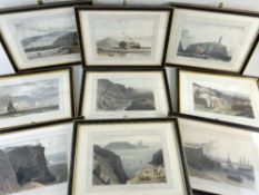 WILLIAM DANIELL twenty-two colour engravings of Welsh views (eight south Wales and fourteen north