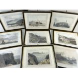 WILLIAM DANIELL twenty-two colour engravings of Welsh views (eight south Wales and fourteen north