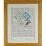 ROBERT HARDING limited edition (3/10) digital graphic art - with £5 banknotes and repeat pound