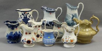 ASSORTED LLANELLY JUGS including 'Ivy Wreath' transfer, Gaudy Welsh-style ETC Comments: please