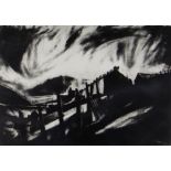 DAVID CARPANINI limited edition (11/20) etching - south Wales street, title to margin 'Gable End',