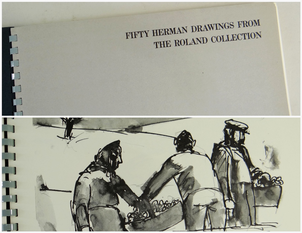 JOSEF HERMAN OBE RA bound volume of 'Fifty Drawings from the Roland Collection', published and