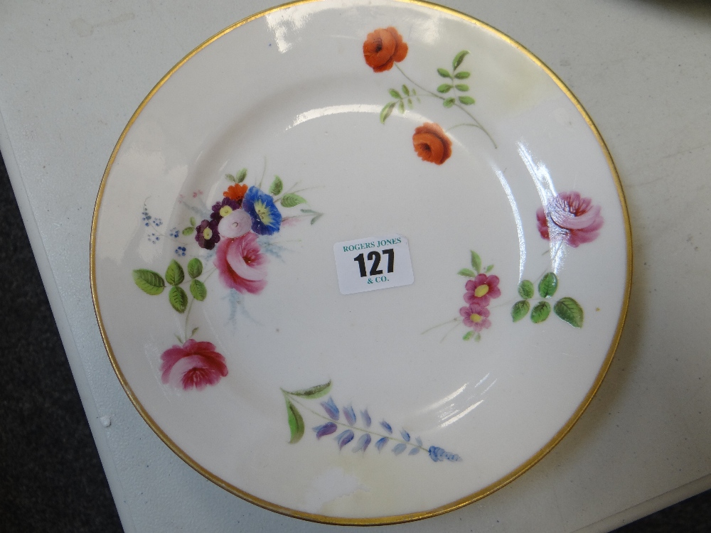 THREE ITEMS OF SWANSEA PORCELAIN (A/F) comprising oval dish decorated in enamels with chained - Image 3 of 20