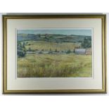 GLYN GRIFFITHS pencil and watercolour - landscape, entitled verso on Albany Gallery label, 'High