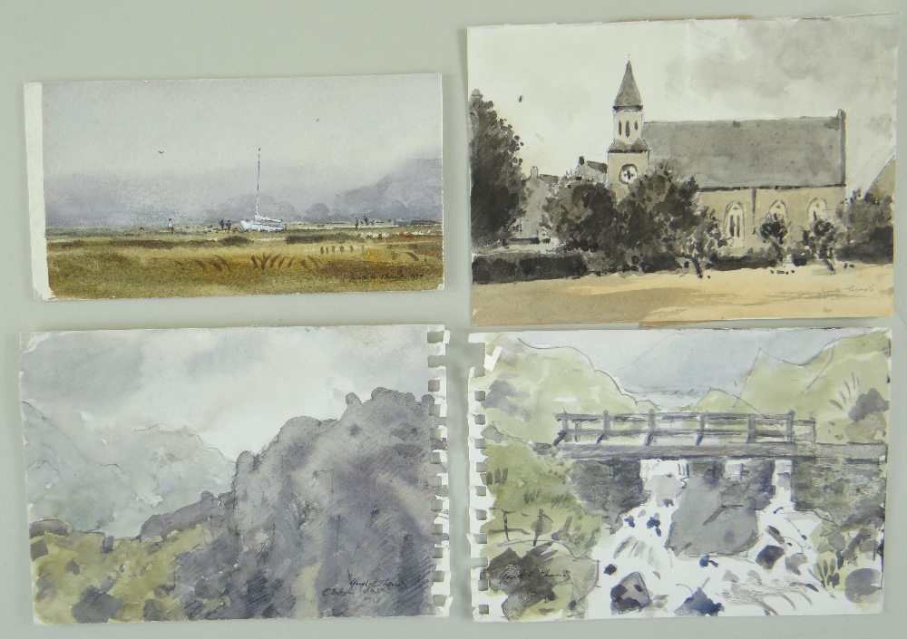 GARETH THOMAS watercolour on paper - collection of watercolour sketches from artist's sketchbook, - Image 3 of 12