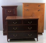 VINTAGE & LATER HOUSEHOLD FURNITURE - three items to include a mahogany two short over two long