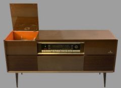 MID-CENTURY GRUNDIG STEREO RADIOGRAM marked 'Stereo-Console' KS850, 74cms H, 145cms W, 42cms D