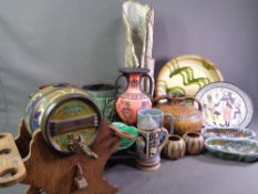 WEST GERMAN & OTHER POTTERY - an assortment including a rum barrel on stand