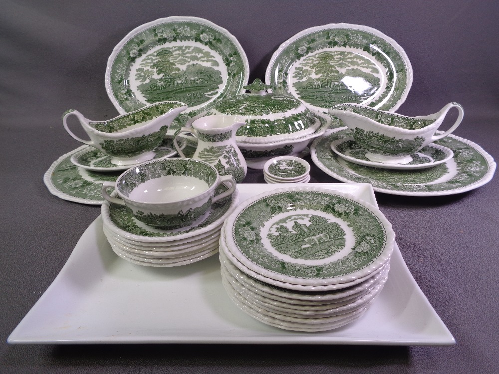 ADAMS 'ENGLISH SCENIC' DINNERWARE, approximately thirty pieces
