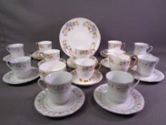 TEAWARE - approximately twenty pieces of floral decorated 'Royal Imperial' and a twelve pieces of