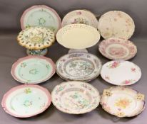 ASSORTED COMPORTS & DISPLAY PLATES including Adams Calyx ware plates ETC